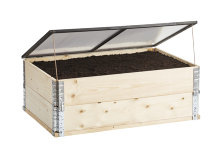 Låg til højbedsramme sort 120 x 80 cm - Garden